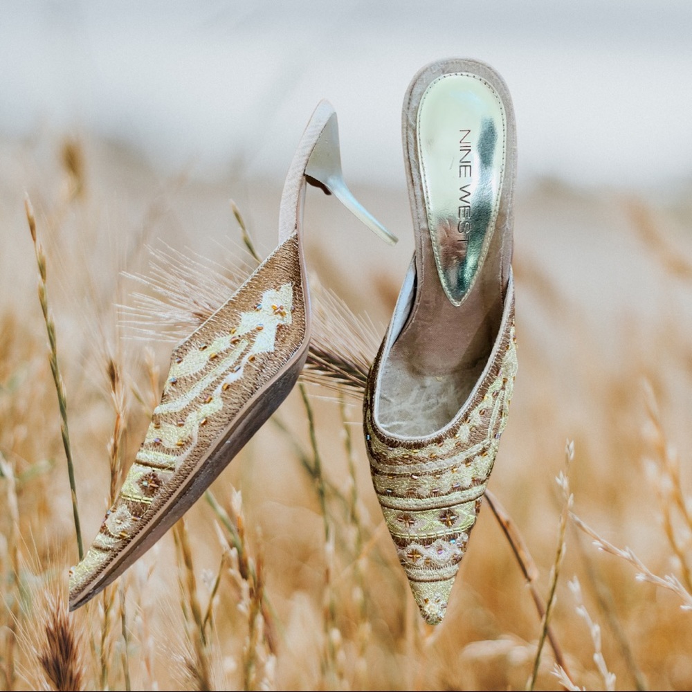 Nine West Kitten Heel Mule Slide